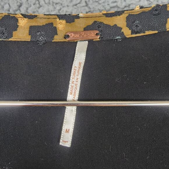 Free People Frenchie Leopard Print Ruffle Wrap Dress Women's Size M Animal Print - Picture 5 of 10